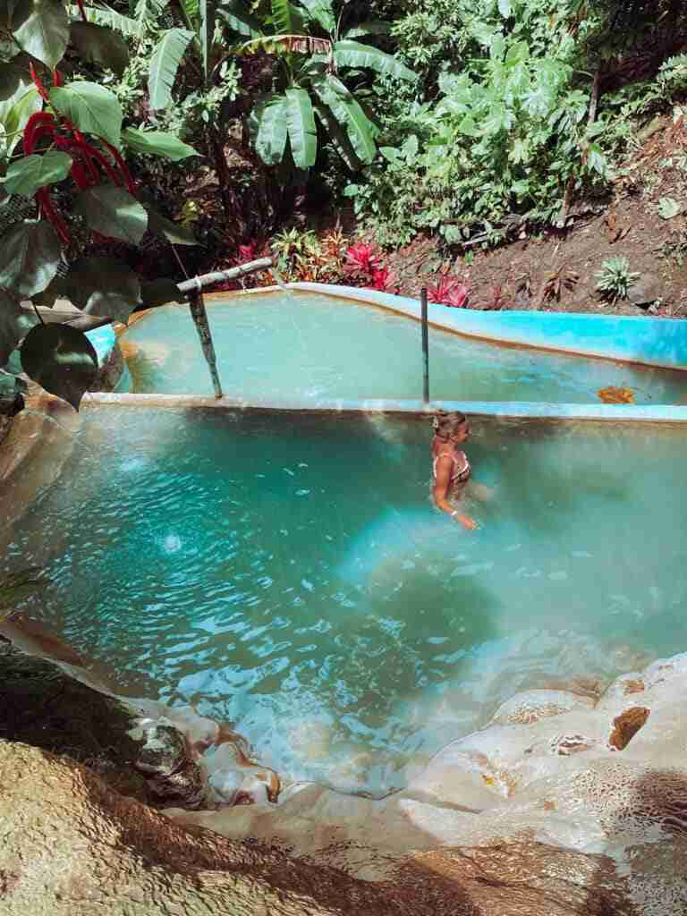 Bathing at New Jerusalem Mineral Baths a one of the best things to do in St Lucia