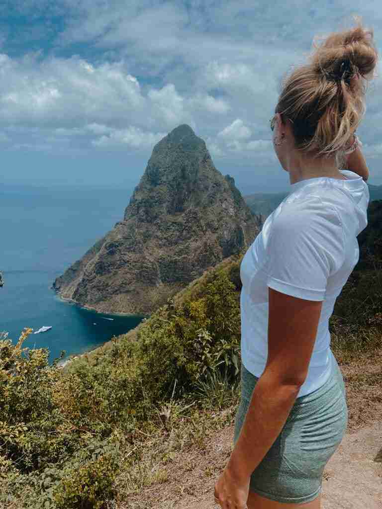 the view of the pitons from the impressive tet paul nature trail