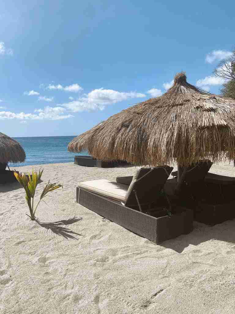 sunloungers at anse chastenet beach the best beaches in st lucia
