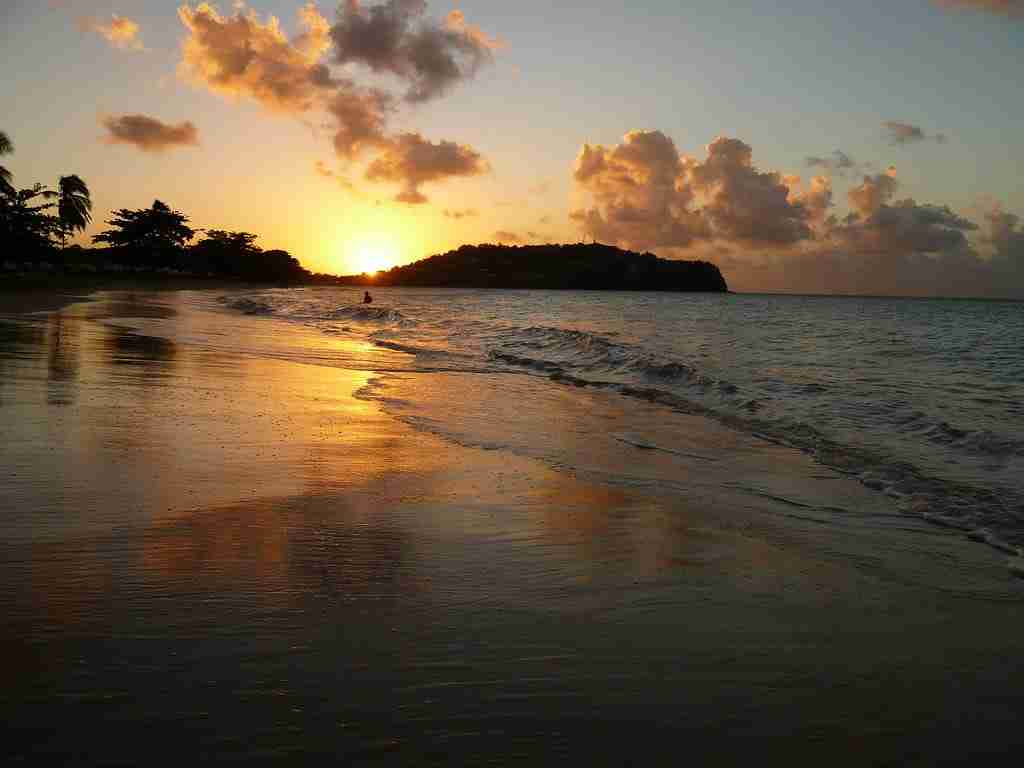 sunset at vigie beach the perfect capture of the best beaches in st lucia