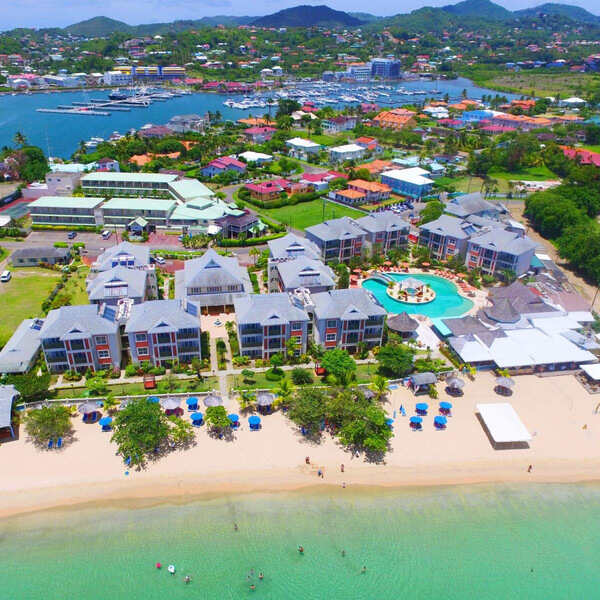 drone of hotel in rodney bay where to stay in st lucia