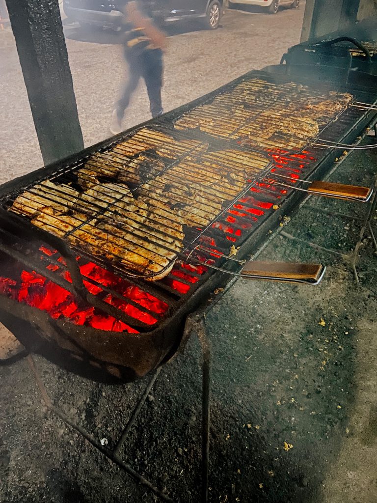 BBQ at Gros Islet jump-up cultural excursion in St Lucia