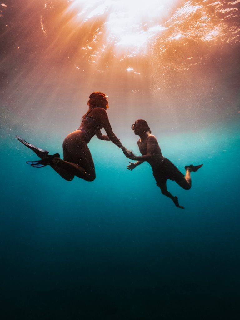 sunlight in blue ocean best snuba in st lucia tour